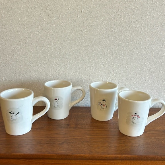 Williams-Sonoma Holiday Snowman Mugs Set of 4 - Picture 2 of 8